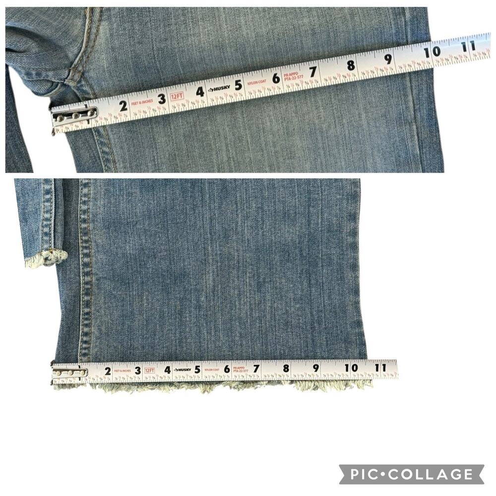 Kimes Ranch Olivia Light Blue High Rise Raw Hem Wide Leg Jeans Size 00 x32 - Picture 5 of 7